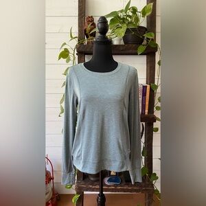 Layers: Green Brushed Long Sleeve Activewear Shirt